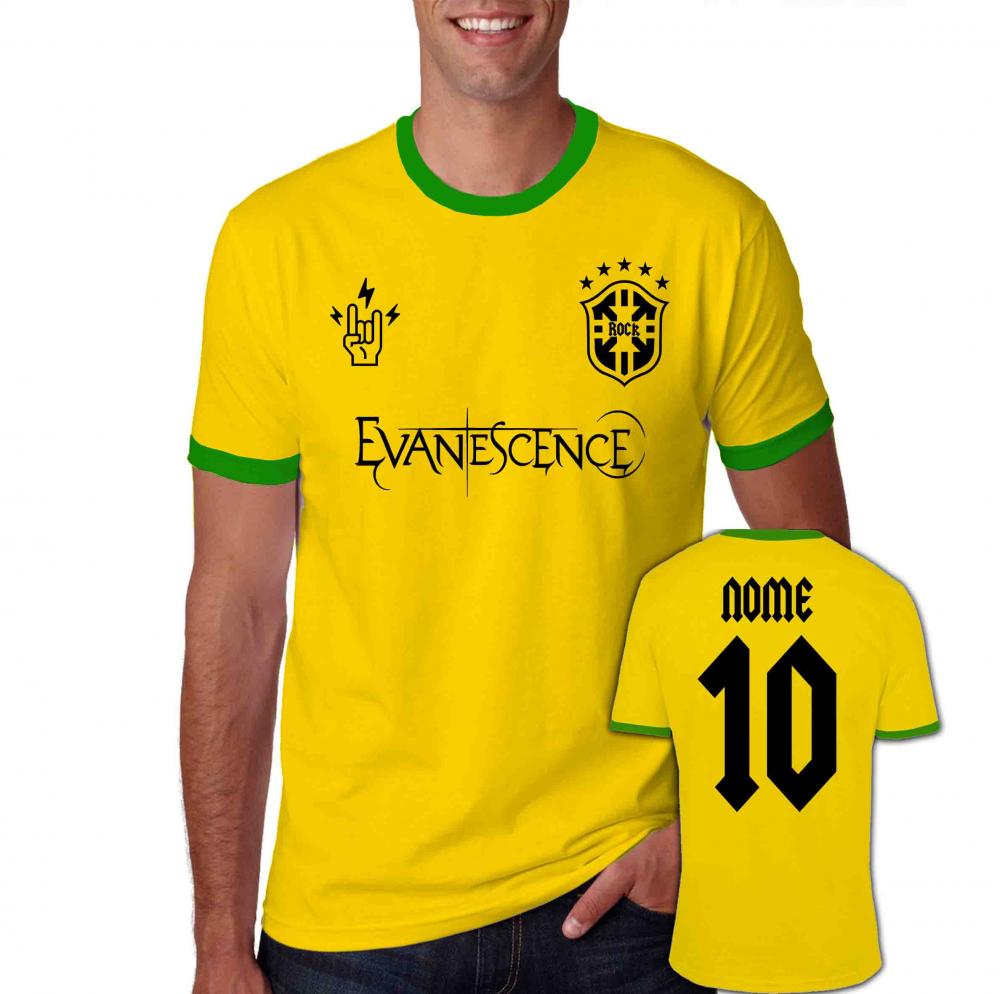 Camiseta EVANESENCE personalizada Brasil copa