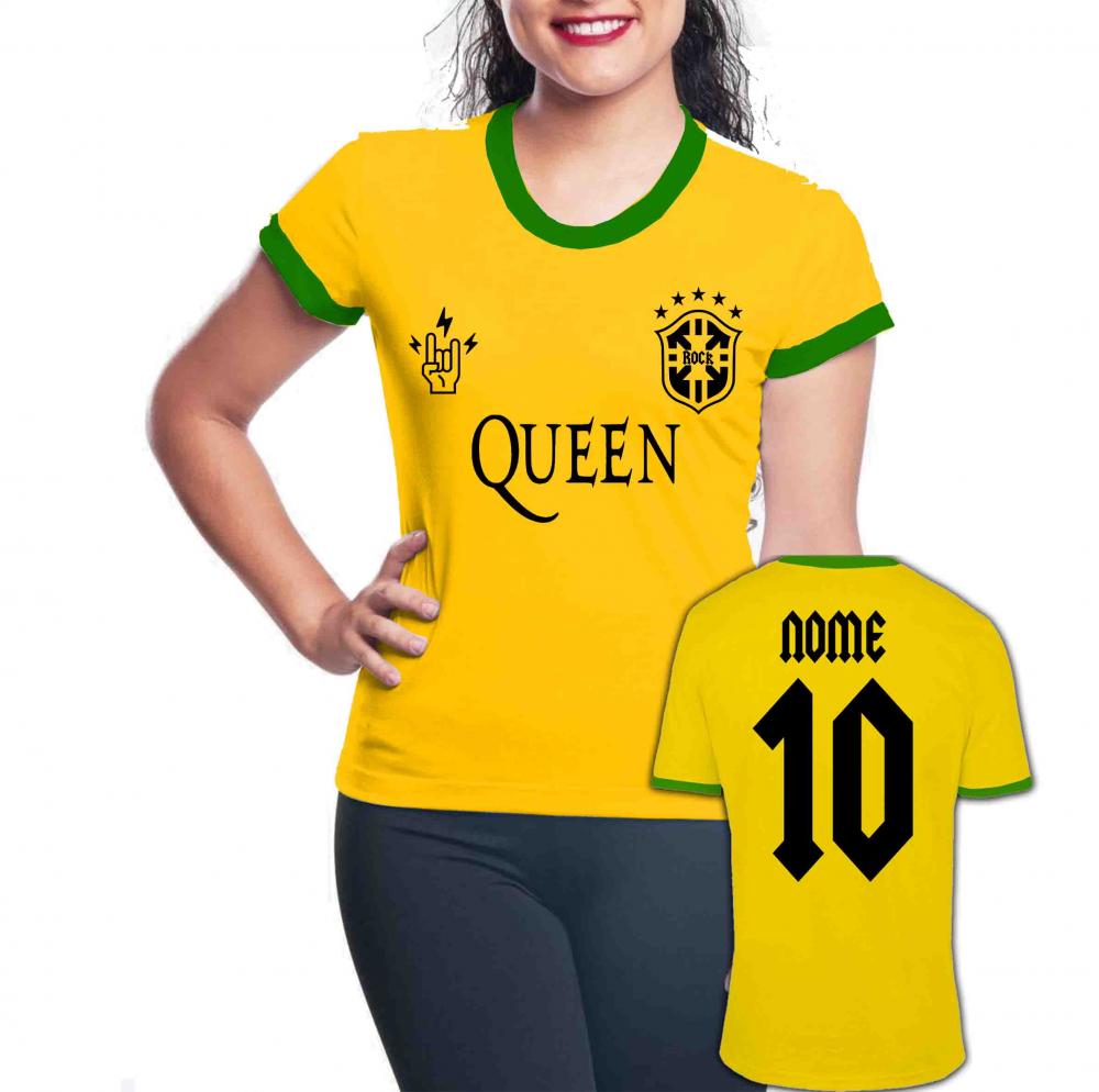 Baby Look QUEEN personalizada Brasil Copa