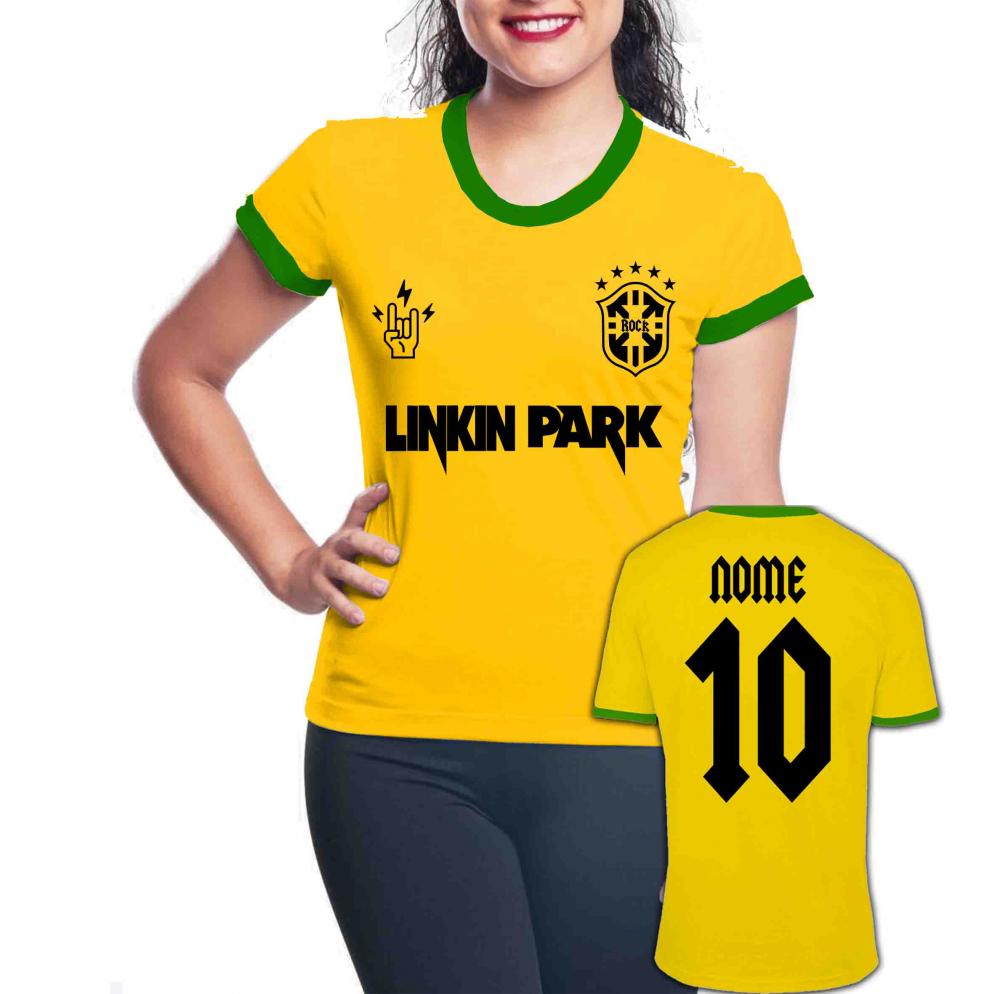 Baby Look LINKIN PARK personalizada Brasil Copa