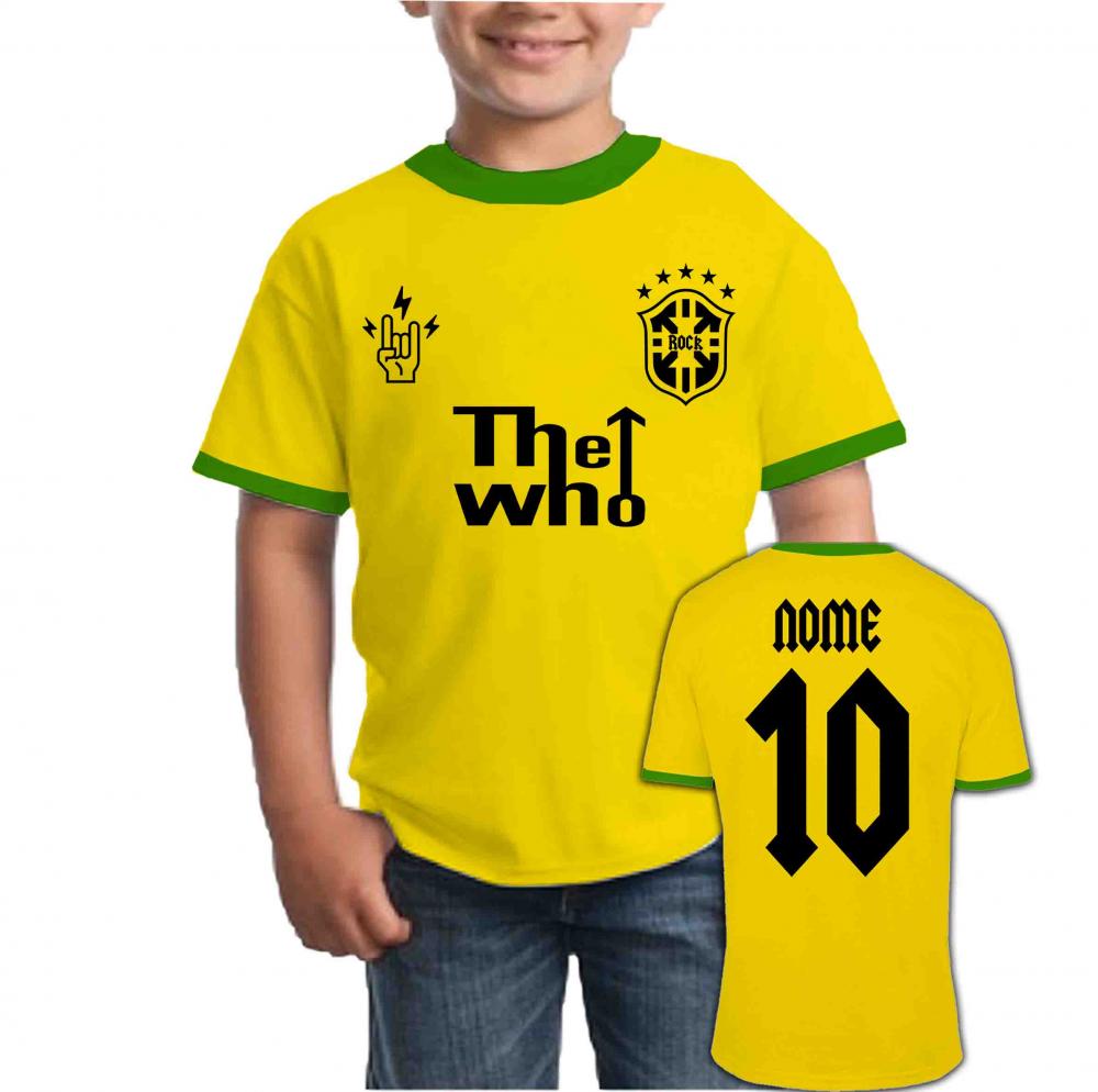 Camiseta Infantil THE WHO personalizado Brasil Copa