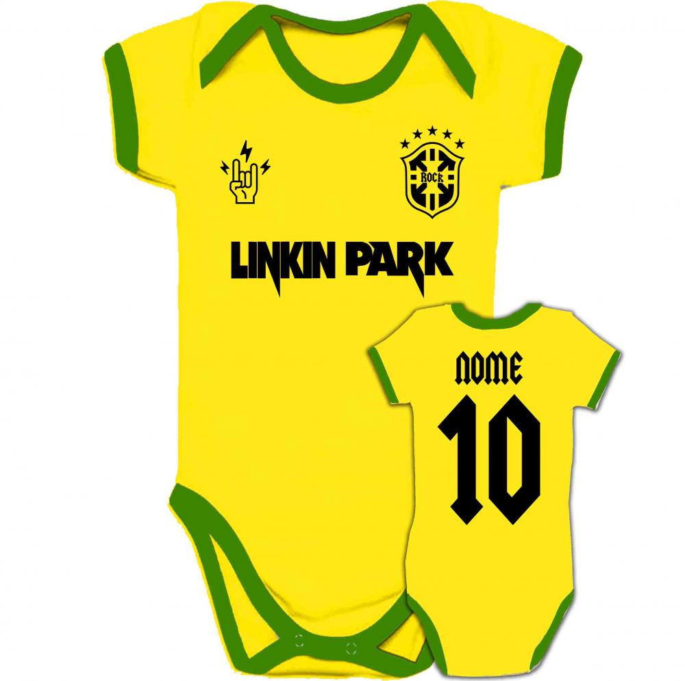 Body Infantil LINKIN PARK personalizado Brasil Copa