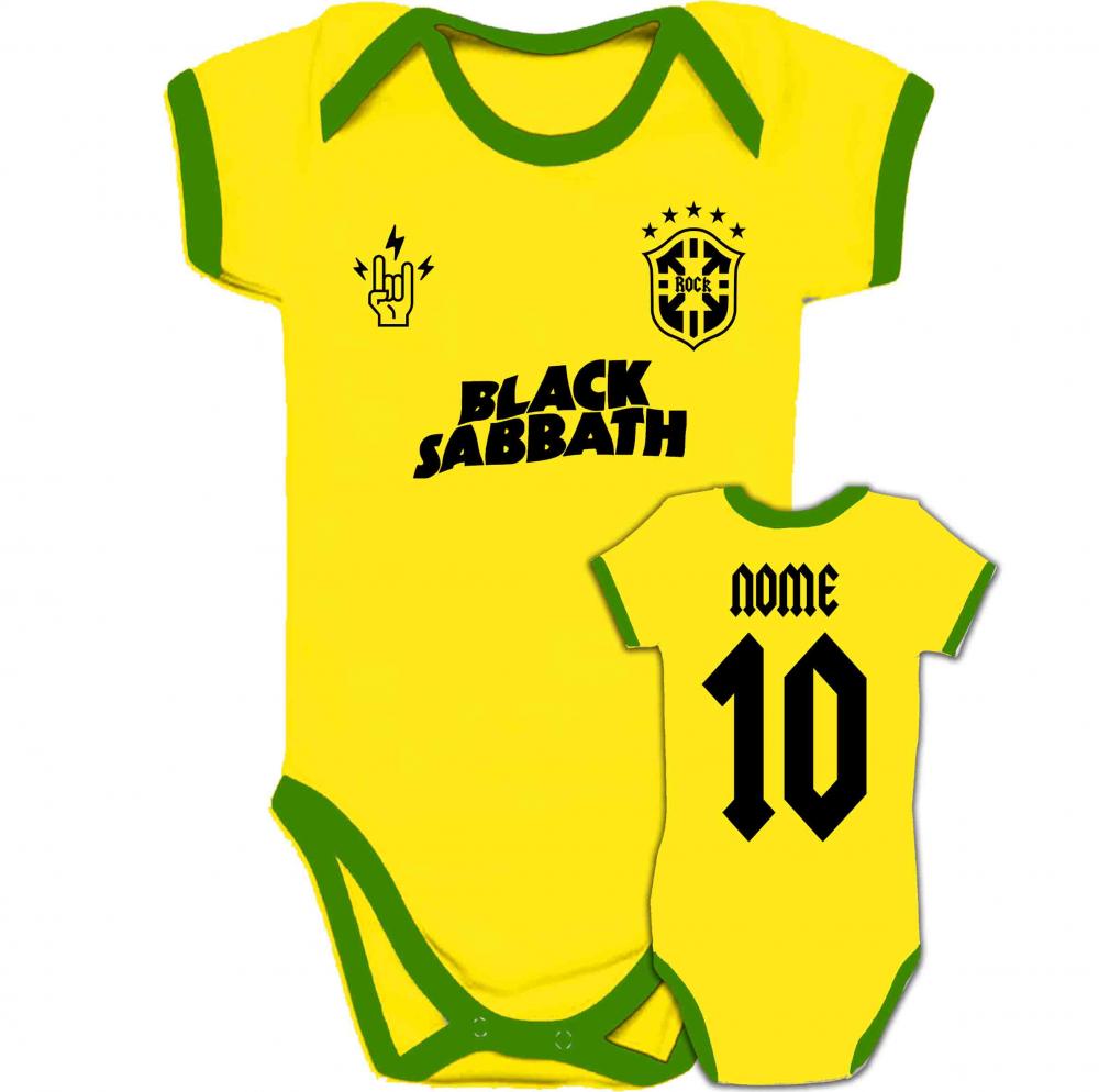 Body Infantil BLACK SABBATH personalizado Brasil Copa