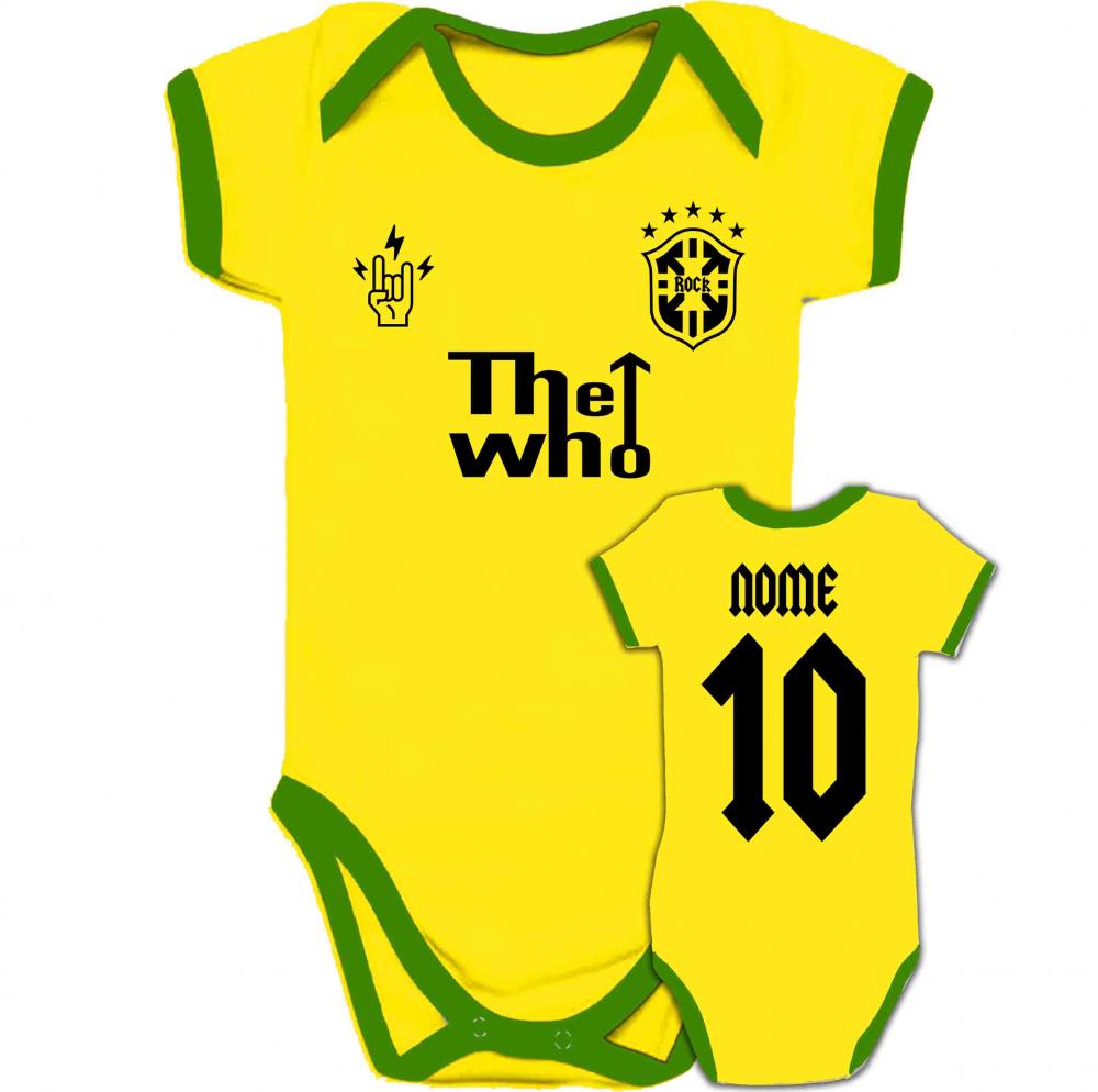 Body Infantil THE WHO personalizado Brasil Copa