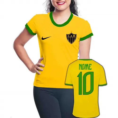 Baby Look ATLÉTICO MINEIRO personalizada Brasil Copa