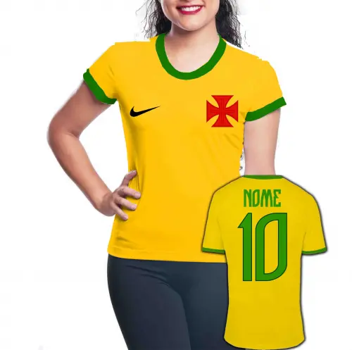 Baby Look VASCO personalizada Brasil Copa