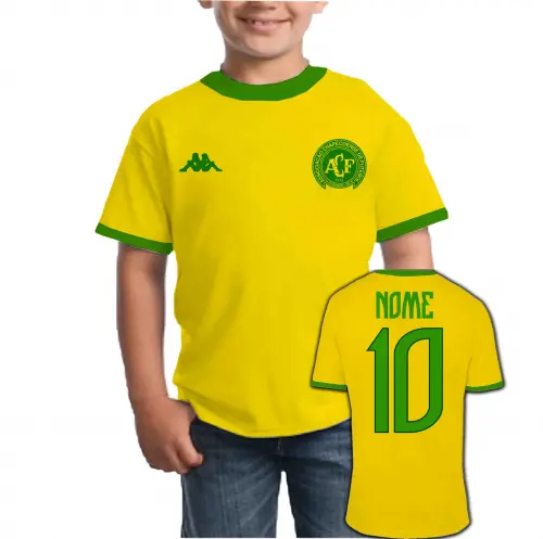 Camiseta Infantil CHAPECOENSE personalizado Brasil Copa