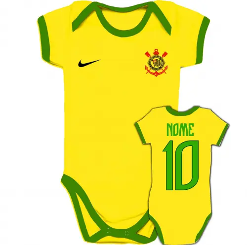 Body Infantil CORINTIANS personalizado Brasil Copa