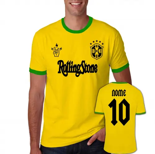 Camiseta ROLLING STHONES personalizada Brasil copa