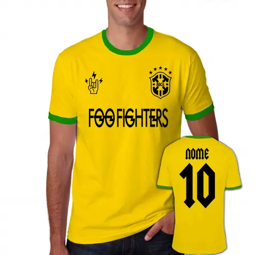 Camiseta FOO FIGHTERS personalizada Brasil copa