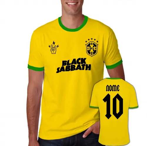 Camiseta BLACK SABBATH personalizada Brasil copa