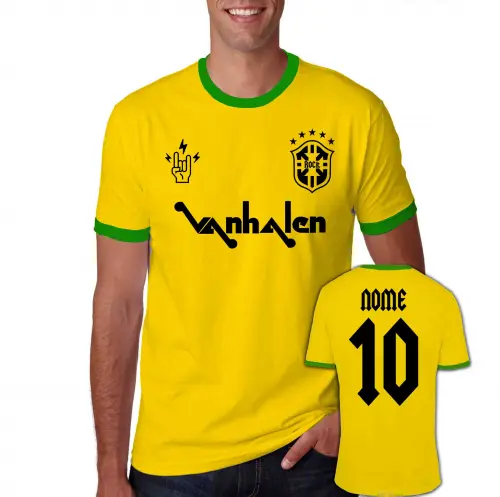 Camiseta VAN HALEN personalizada Brasil copa