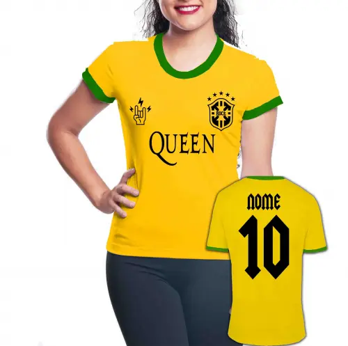 Baby Look QUEEN personalizada Brasil Copa