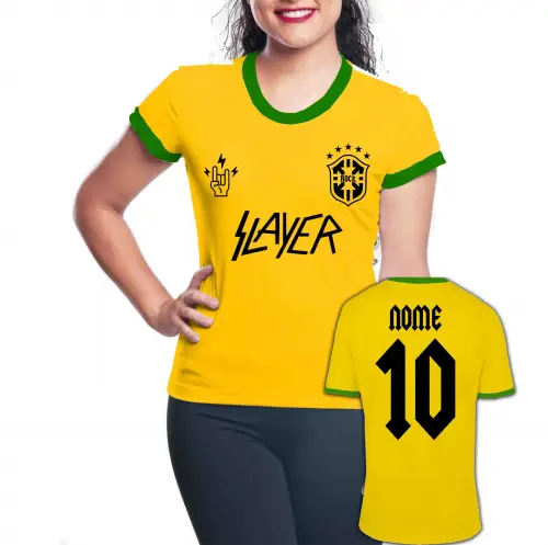Baby Look SLAYER personalizada Brasil Copa
