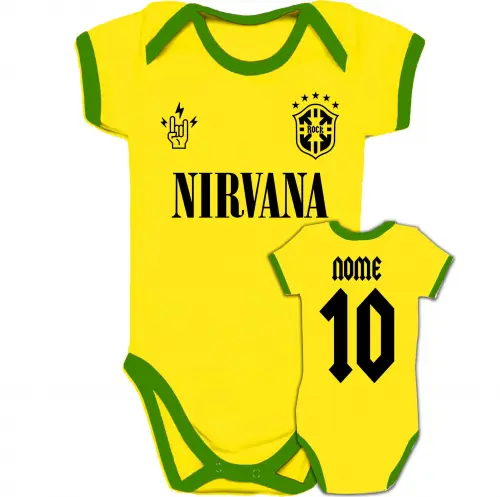 Body Infantil NIRVANA personalizado Brasil Copa