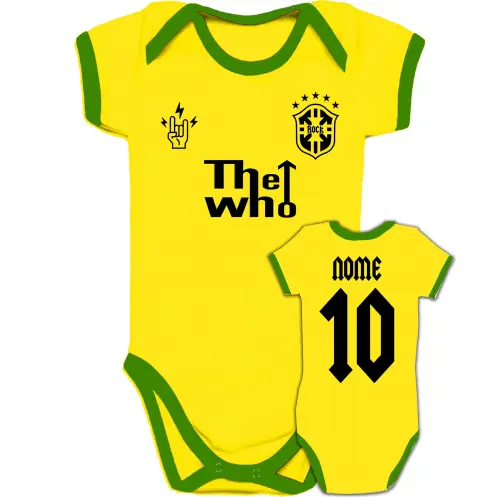 Body Infantil THE WHO personalizado Brasil Copa