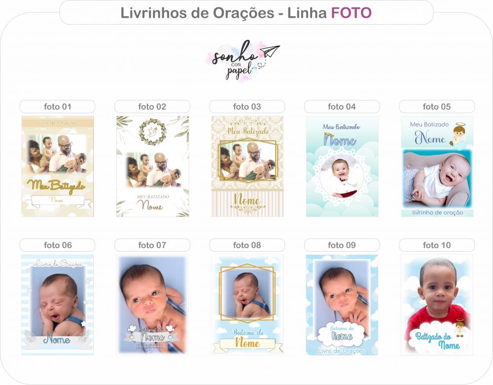 Livro de Orações / Lembrança Batizado - Modelo com foto