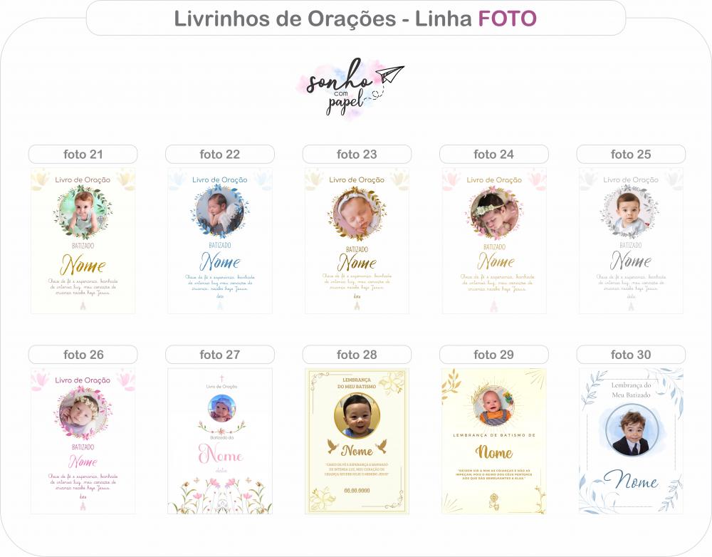Livro de Orações / Lembrança Batizado - Modelo com foto