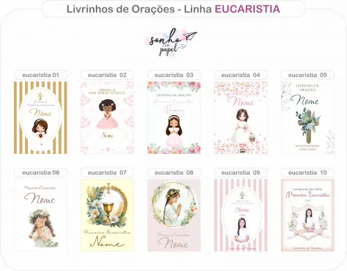 Livro de Orações / Lembrança para Crisma, Primeira Eucaristia