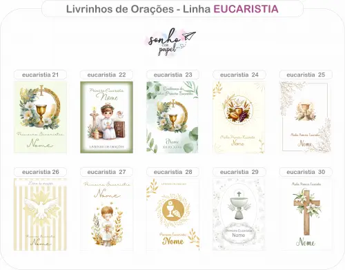 Livro de Orações / Lembrança para Crisma, Primeira Eucaristia