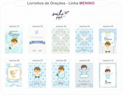 Livro de Orações / Lembrança Batizado - Meninos