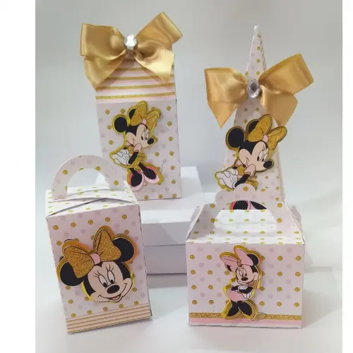 arquivo de corte Minnie Dourada e Rosa - studio e pdf