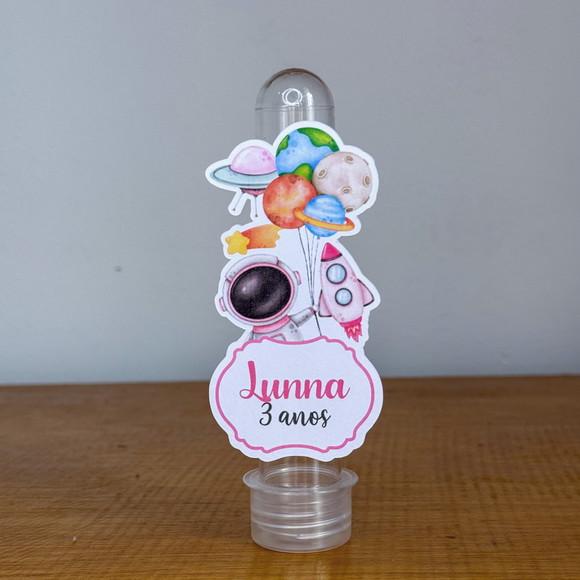 Aplique Personalizado para Tubete - Astronauta Rosa - Jl