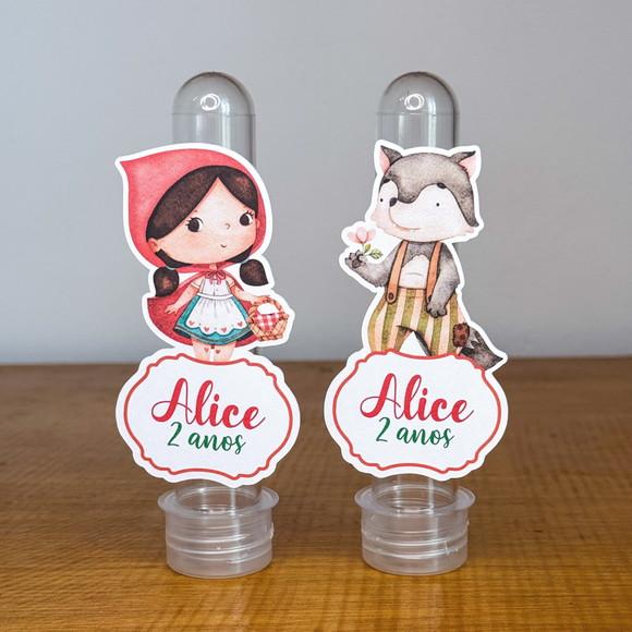 Aplique Personalizado para Tubete - Chapeuzinho Vermelh - Jl
