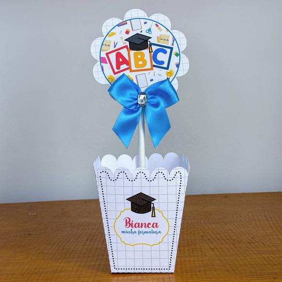 Centro de Mesa Personalizado Formatura Abc