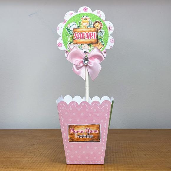 Centro de Mesa Personalizado Safari Rosa - Jl