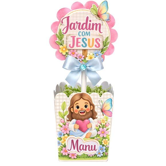 Centro de Mesa Personalizadojardim com Jesus