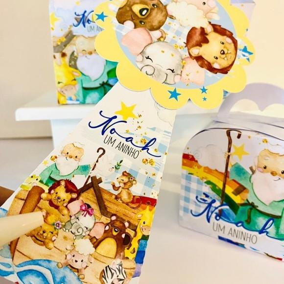 Lembrancinhas Personalizadas Arca de Noé - 32 Pçs