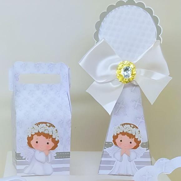 Lembrancinhas Personalizadas Batizado Anjinho - 15 Pçs