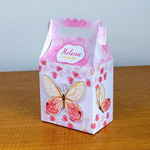 Lembrancinhas Personalizadas Borboleta Rosa - 40 Pçs
