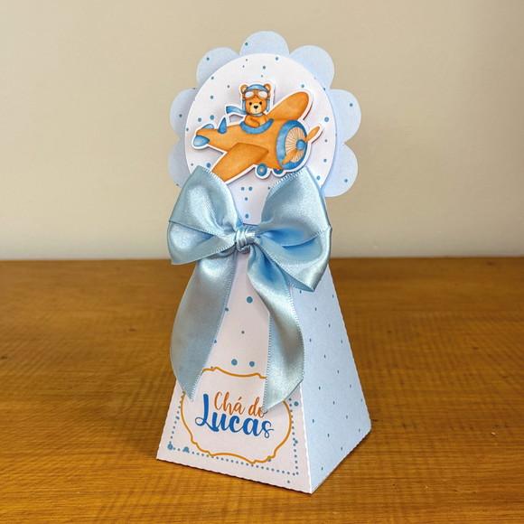 Lembrancinhas Personalizadas Cha de Bebe Ursinho Azul 30 Pçs