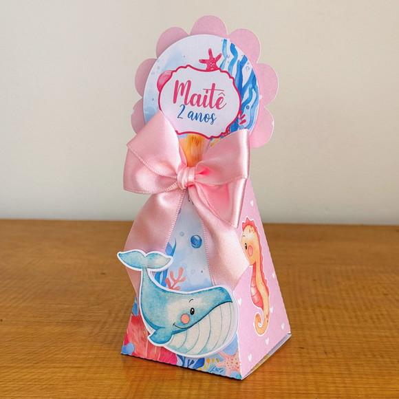 Lembrancinhas Personalizadas Fundo do Mar Rosa - 20 Pçs