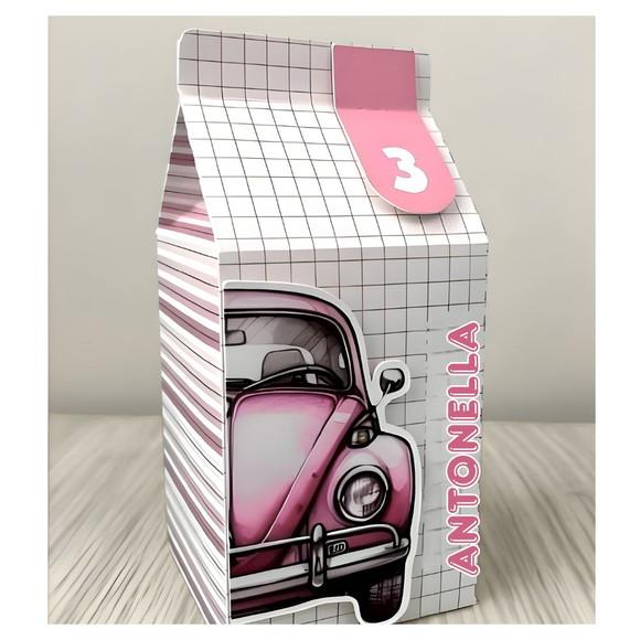 Lembrancinhas Personalizadas Fusca Rosa - 15 Pçs