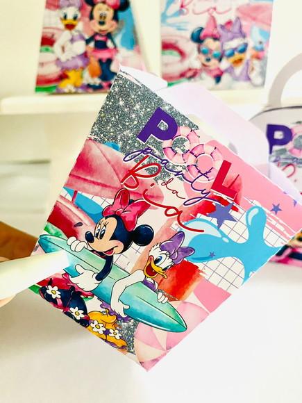 Lembrancinhas Personalizadas Minnie - Pool Party - 16 Pçs