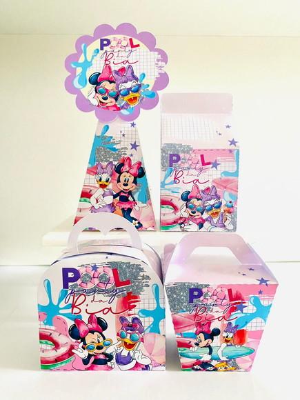 Lembrancinhas Personalizadas Minnie - Pool Party - 16 Pçs