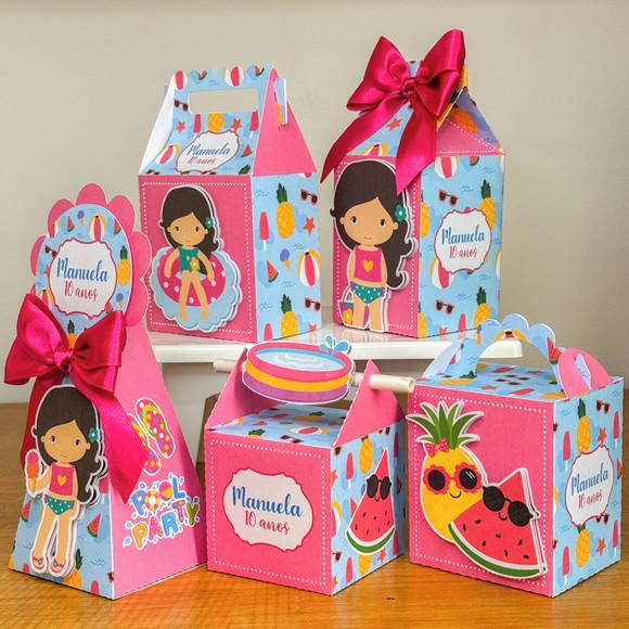 Lembrancinhas Personalizadas Pool Party - Menina - 20 Pçs