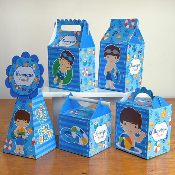 Lembrancinhas Personalizadas Pool Pary - Menino - 15 Pçs