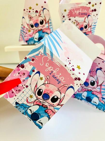 Lembrancinhas Personalizadas Stitch Angel - 20 Pçs