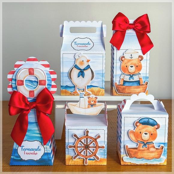 Lembrancinhas Personalizadas Ursinho Marinheiro - 15 Pçs
