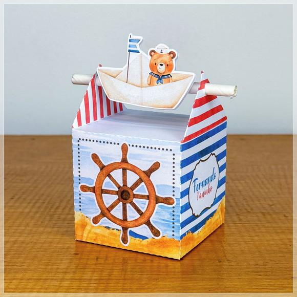 Lembrancinhas Personalizadas Ursinho Marinheiro - 20 Pçs