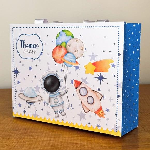 Sacolinha Personalizada Astronauta Azul - 10x15