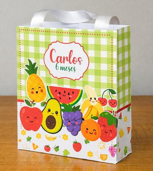 Sacolinha Personalizada Frutinhas - 10x15