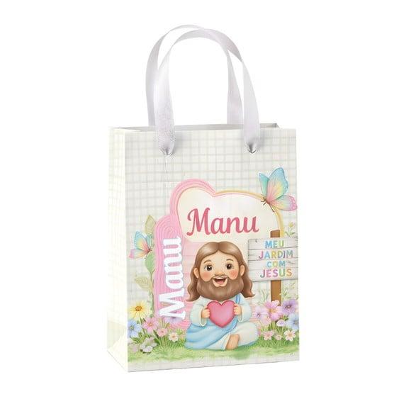 Sacolinha Personalizada Jardim com Jesus - 10x15