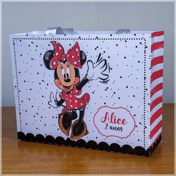 Sacolinha Personalizada Minnie Vermelha - 10x15