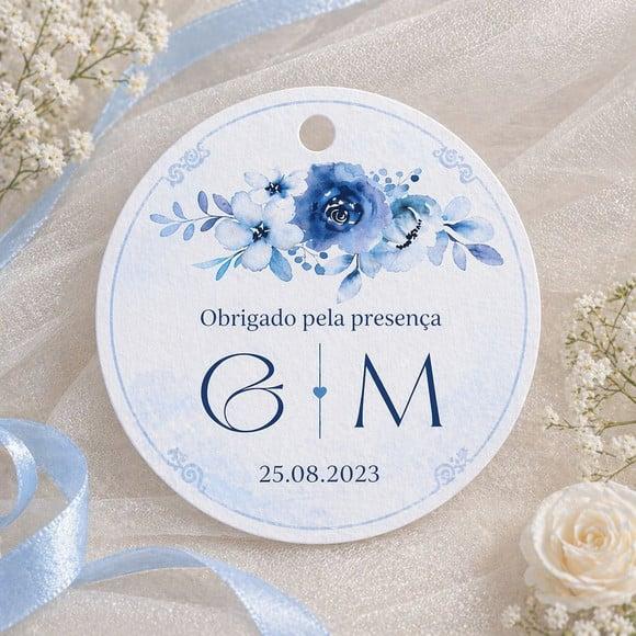 Tag Personalizada Casamento - 4x4 - Lembrancinha Elegante