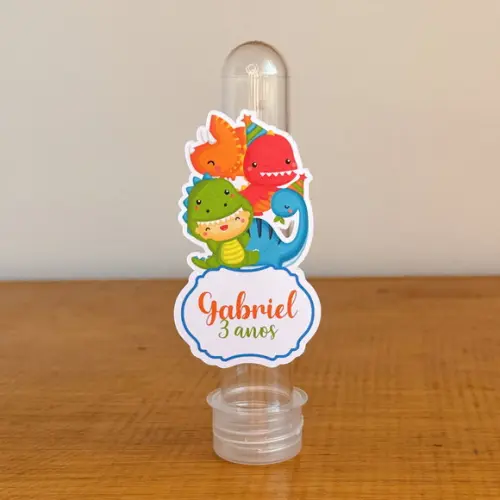 Aplique Personalizado para Tubete - Dino Baby - Jl