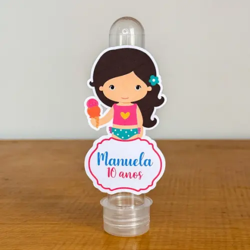 Aplique Personalizado para Tubete - Pool Party- Menina - Jl